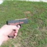 Деревянный пистолет Glock 26, в сборе, игрушка-резинкострел окрашен под настоящий